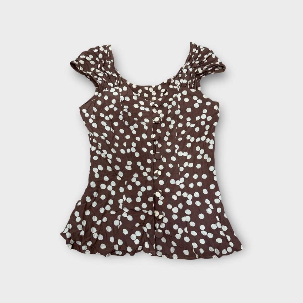 Paloma Collection Vintage 90s Polka Dot Blouse – Size S